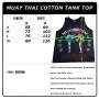 Muay Thai Jersey Tank Top Cotton Black Free Shipping