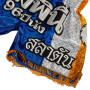 Lumpinee Muay Thai Boxing Shorts "Fringe" Blue-Yellow Free Shipping