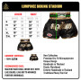 Lumpinee Muay Thai Boxing Shorts Black Free Shipping