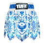 TUFF Muay Thai Boxing Shorts Gladiator "Roman" White-Blue