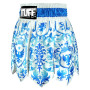 TUFF Muay Thai Boxing Shorts Gladiator "Roman" White-Blue