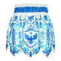 TUFF Muay Thai Boxing Shorts Gladiator "Roman" White-Blue