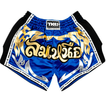 TKB Top King TKRMS-006 Muay Thai Boxing Shorts Retro Blue Free Shipping