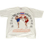 Muay Thai T-Shirt Cotton Training Casual White Free Shipping