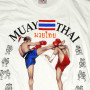 Muay Thai T-Shirt Cotton Training Casual White Free Shipping