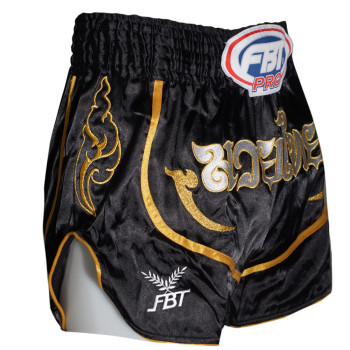 FBT Muay Thai Boxing Shorts Retro Black Free Shipping