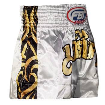 FBT Muay Thai Boxing  Shorts "Classic" White Free Shipping