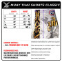 FBT Muay Thai Boxing  Shorts "Classic" White Free Shipping