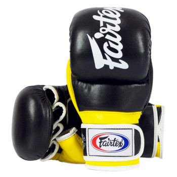 Fairtex FGV18 MMA Gloves "Sparring Grappling" Black-Yellow
