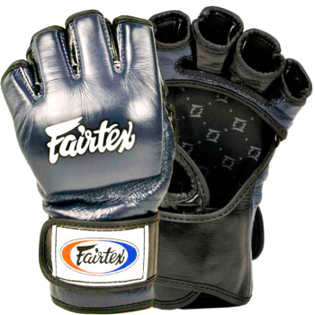 Fairtex FGV12 MMA Gloves "Open Thumb Loop" Blue