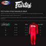 Fairtex VS2 Sweat Suit Sauna Sweatsuit Vinyl Muay Thai Boxing Black