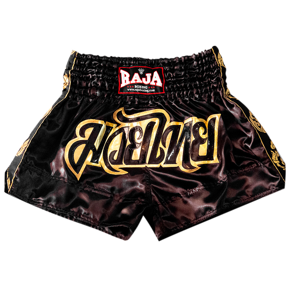 Raja Muay Thai Boxing Shorts "Lai Thai" Black Free Shipping