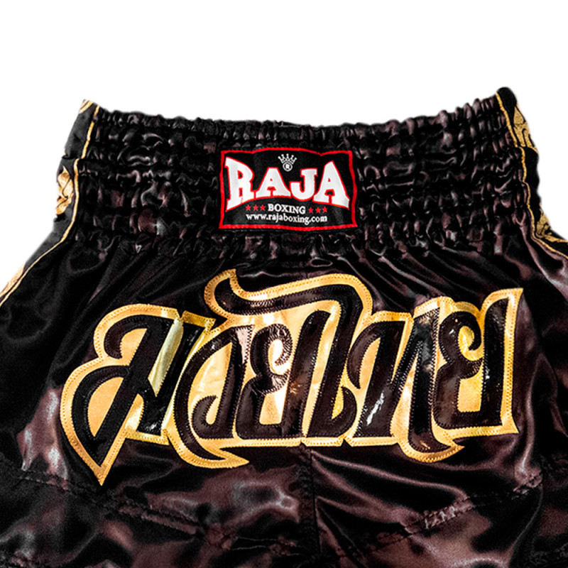 Raja Muay Thai Boxing Shorts "Lai Thai" Black Free Shipping