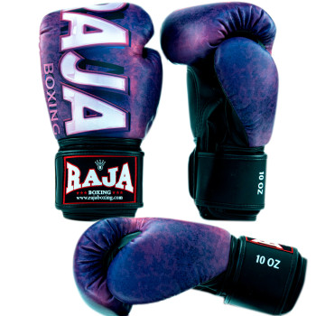 Raja Boxing Gloves "Wording" Blue