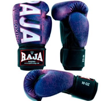 Raja Boxing Muay Thai Gloves "Wording" Blue