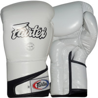 Fairtex BGV6 Boxing Gloves "Stylish Angular Sparring" Full Wrist Closure White