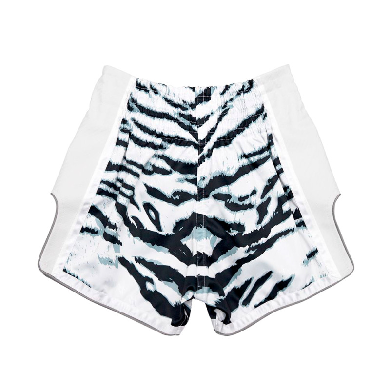 Yoth Kids Fairtex BSK2103 Muay Thai Shorts "White Tiger" Free Shipping
