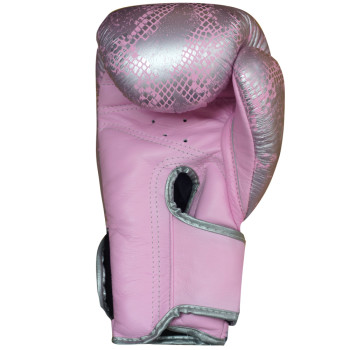 TKB TopKing Boxing Gloves "Snake" Silver (Pink)