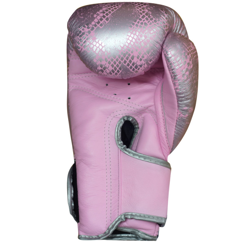 TKB TopKing Boxing Gloves "Snake" Silver (Pink)