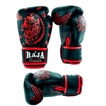 Raja Boxing Muay Thai Gloves "Tatoo" Black