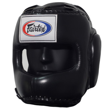 Fairtex HG4 Boxing Headgear Head Guard Full Face Black
