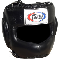 Fairtex HG4 Boxing Headgear Head Guard Full Face Black