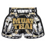 TUFF Muay Thai Boxing Shorts Retro "Golden Gladiator In Black" Free Shipping