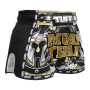 TUFF Muay Thai Boxing Shorts Retro "Golden Gladiator In Black" Free Shipping