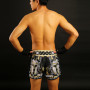 TUFF Muay Thai Boxing Shorts Retro "Golden Gladiator In Black" Free Shipping