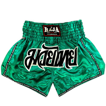 Raja Muay Thai Boxing Shorts "Classic" Green Free Shipping