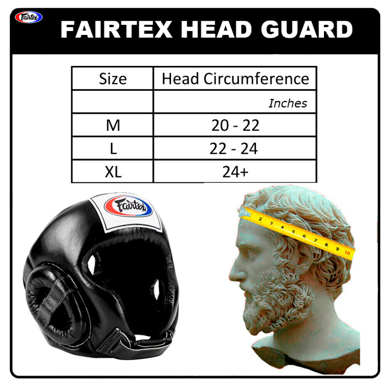 Fairtex HG6 Boxing Headgear Head Guard Competition Black