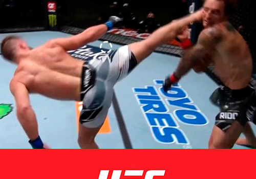 KNOCKOUT! WATCH RAFAEL FIZIEV FINISH BRAD RIDDELL WITH BRUTAL WHEEL KICK - UFC VEGAS 44