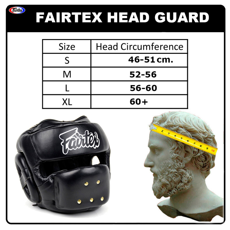 Fairtex HG14 Boxing Headgear Head Guard Full Face Black