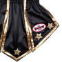 Boon MT17B Muay Thai Boxing Shorts "Gladiator" Black Free Shipping