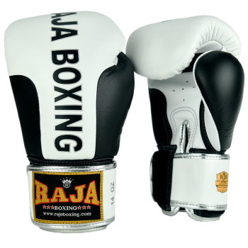 Raja Boxing Muay Thai Gloves "Original Premium" White-Black