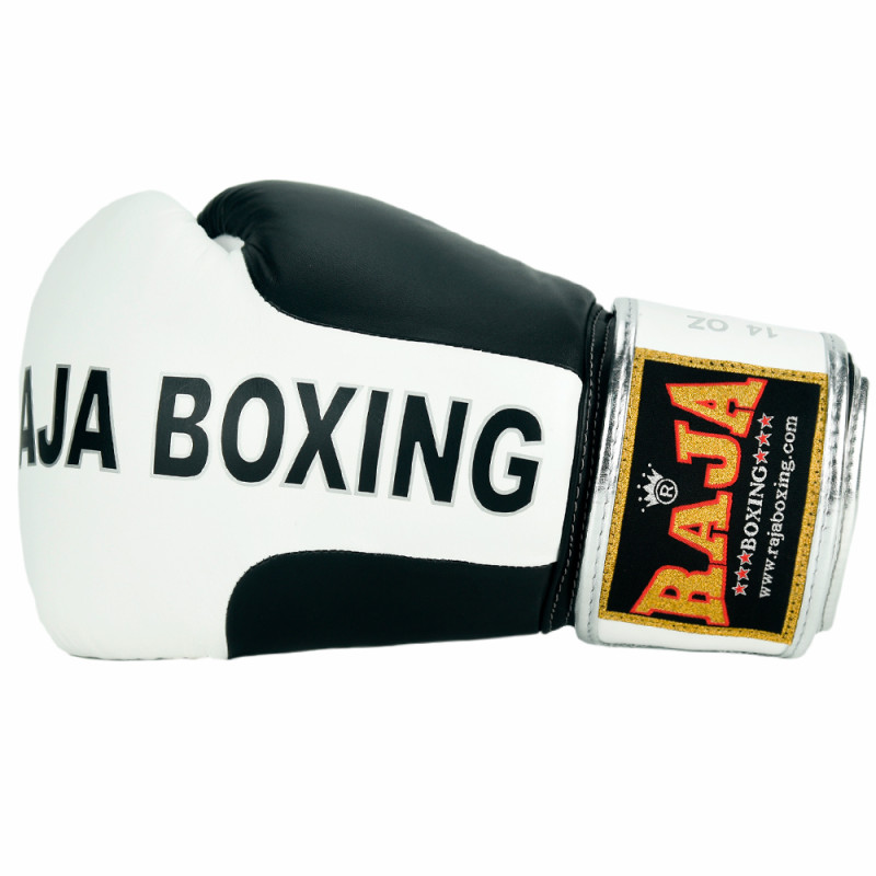 Raja Boxing Muay Thai Gloves "Original Premium" White-Black