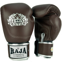 Raja Boxing Muay Thai Gloves "Double Line" Brown