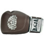 Raja Boxing Muay Thai Gloves "Double Line" Brown