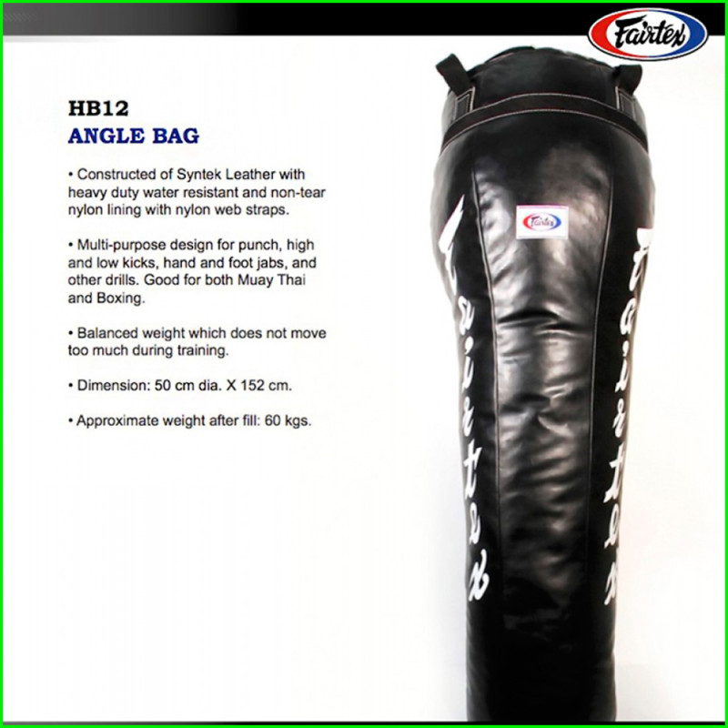Fairtex HB12 Heavy Bag Muay Thai Boxing "Angle Bag" Unfilled  