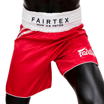 Fairtex BT2009 Boxing Trunks "Classic" Red Free Shipping