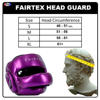 Fairtex HG17 Boxing Headgear Head Guard Full Face "Pro Sparring" Purple