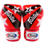 Fairtex BGV1 Boxing Gloves "Nation Print" Universal Red