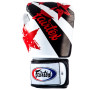 Fairtex BGV1 Boxing Gloves "Nation Print" Universal White