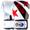 Fairtex BGV1 Boxing Gloves "Nation Print" Universal White