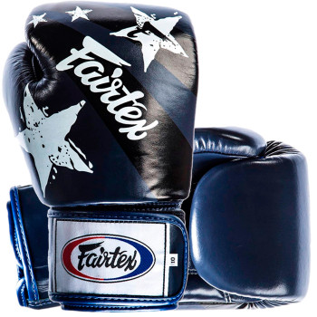 Fairtex BGV1 Boxing Gloves "Nation Print" Universal Blue