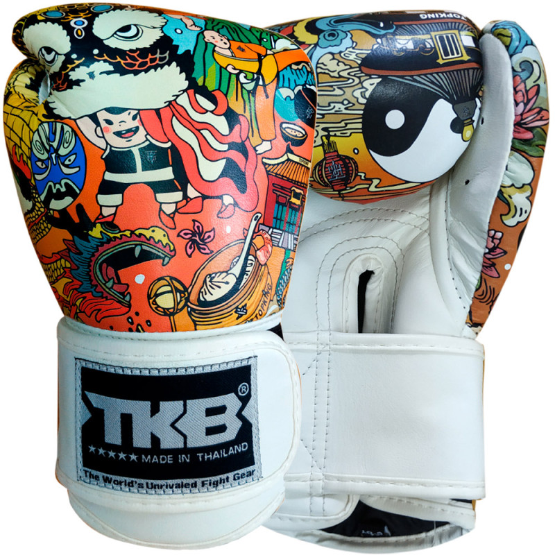 TKB TopKing Boxing Gloves "Chinese New Year" White