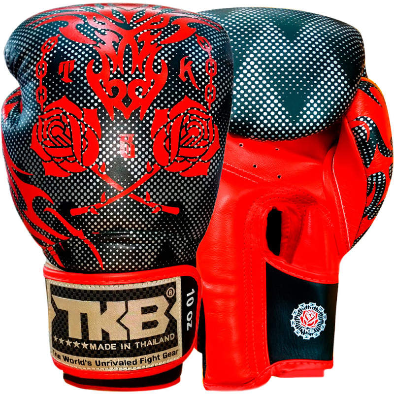 TKB TopKing Boxing Gloves "Rose" Red 
