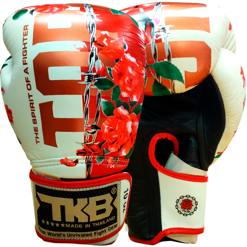 TKB TopKing Boxing Gloves "Rose" White