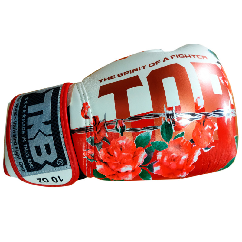 TKB TopKing Boxing Gloves "Rose" White