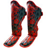 TKB TopKing TKSGDG Shin Guards Muay Thai Boxing "Dragon" Red